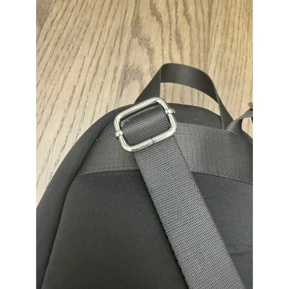 Black Neoprene Mini Backpack Small Lightweight Zip Adjustable Straps